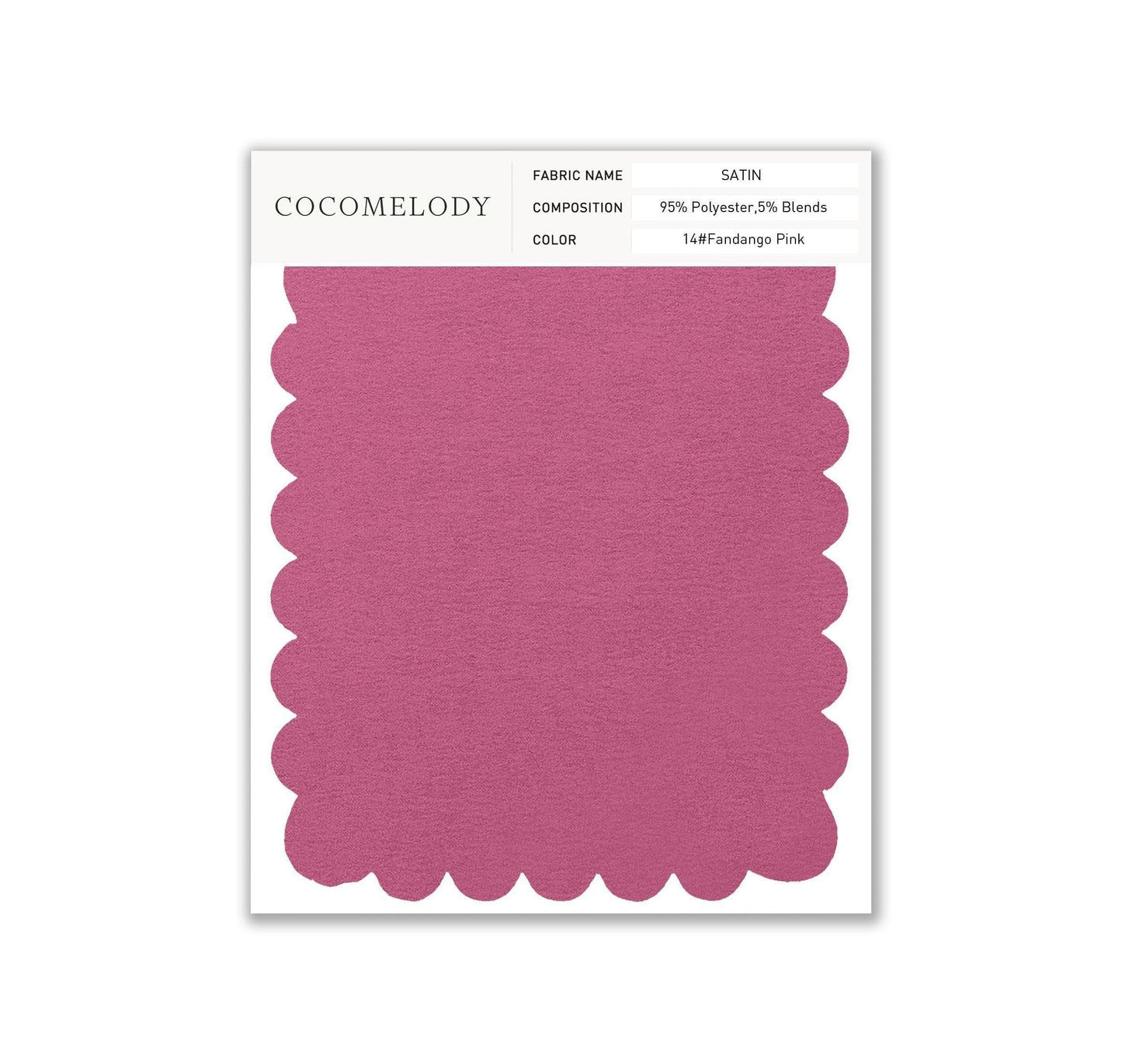 Satin Fabric Swatch in Single Color SWST16003 - COCOMELODY