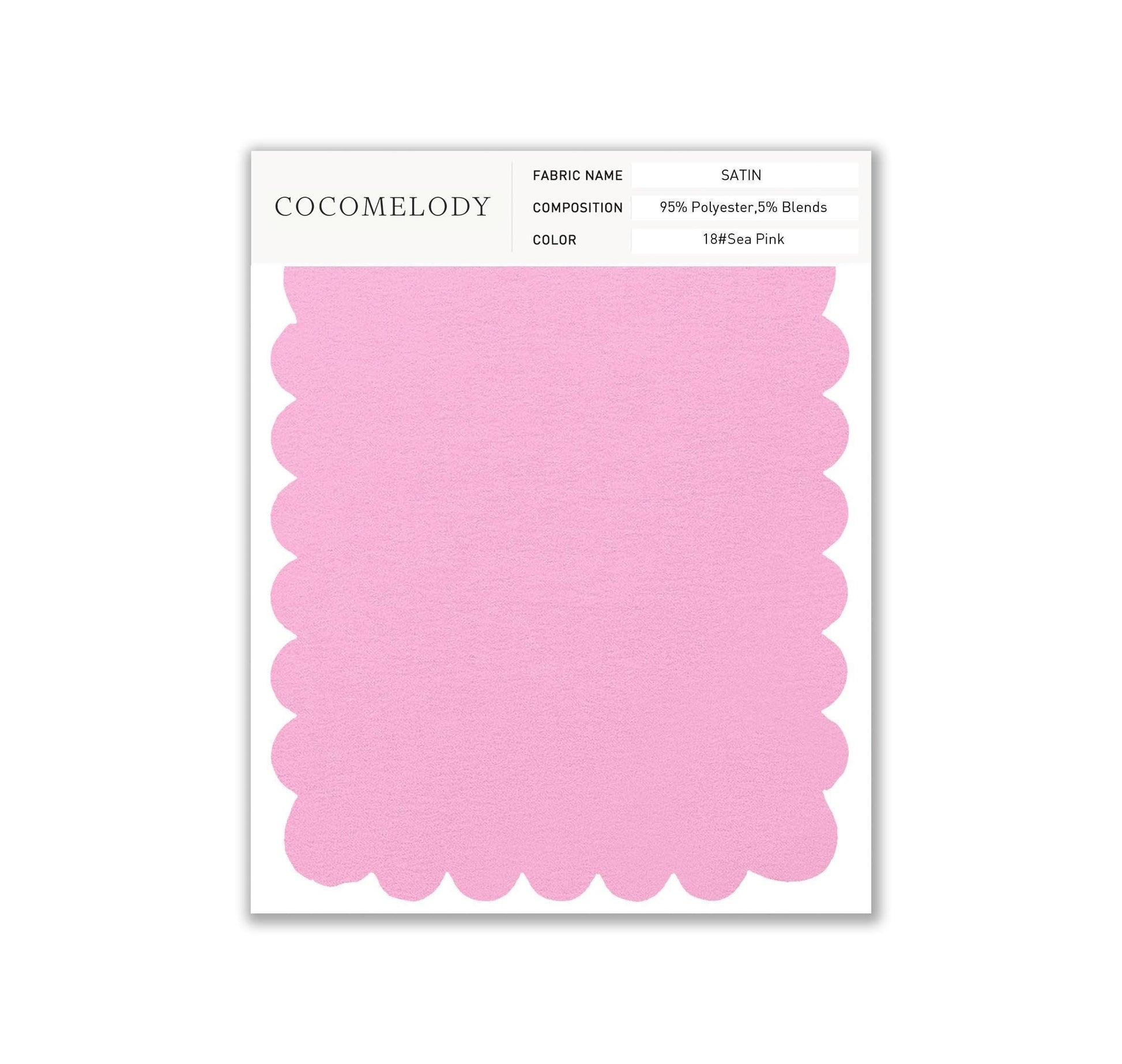 Satin Fabric Swatch in Single Color SWST16003 - COCOMELODY