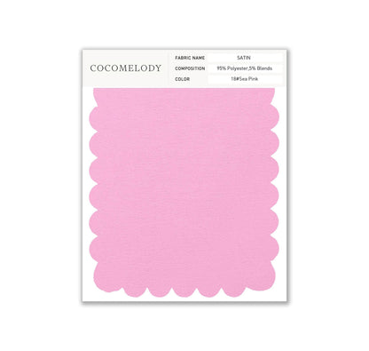 Satin Fabric Swatch in Single Color SWST16003 - COCOMELODY