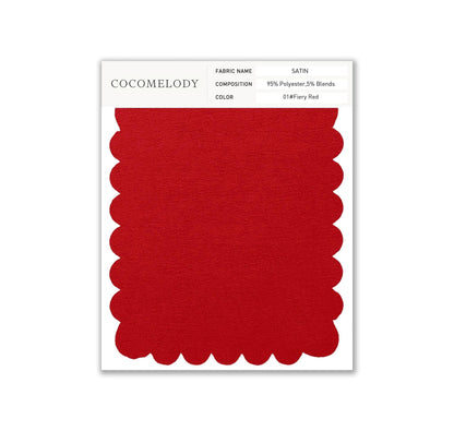 Satin Fabric Swatch in Single Color SWST16003 - COCOMELODY