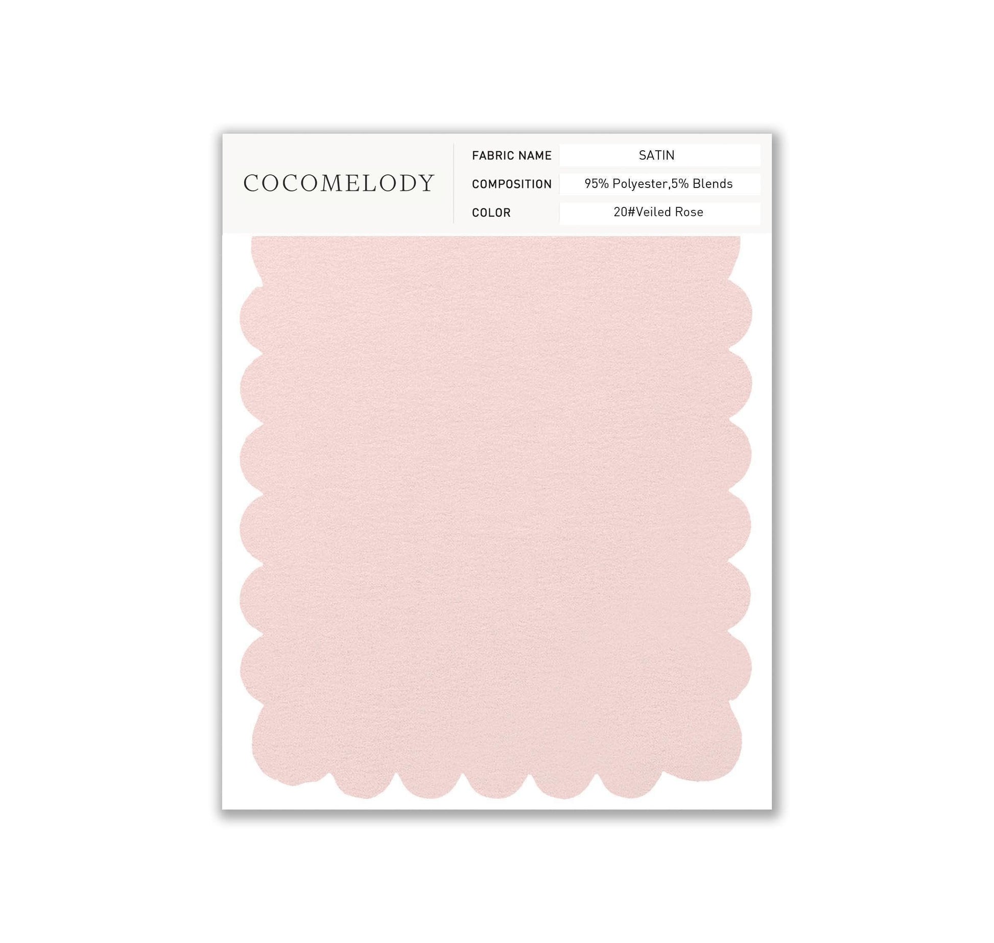 Satin Fabric Swatch in Single Color SWST16003 - COCOMELODY