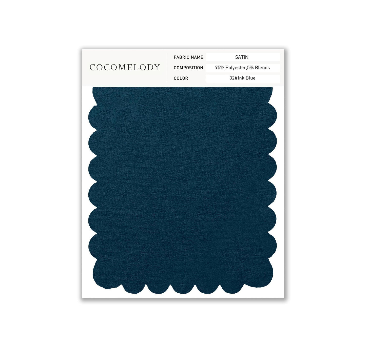 Satin Fabric Swatch in Single Color SWST16003 - COCOMELODY