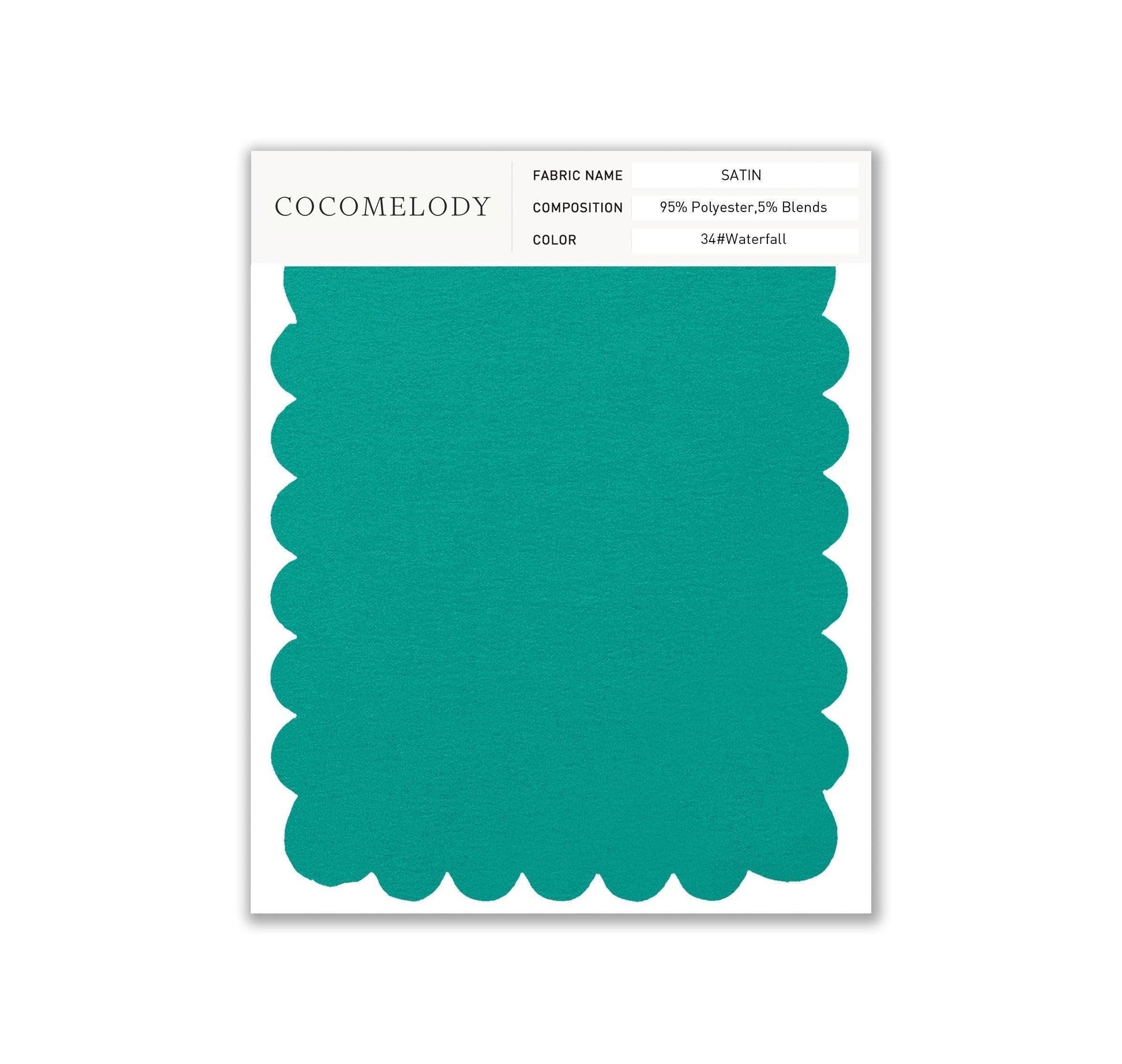 Satin Fabric Swatch in Single Color SWST16003 - COCOMELODY