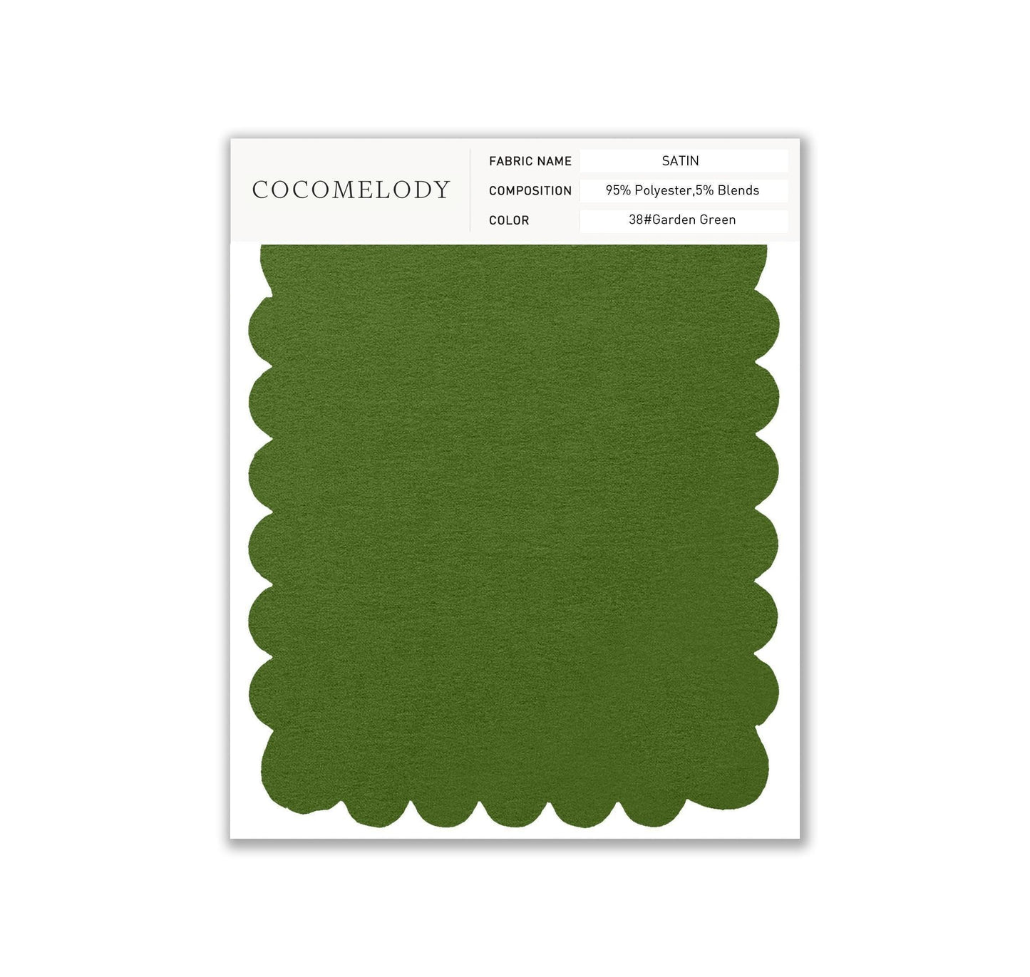 Satin Fabric Swatch in Single Color SWST16003 - COCOMELODY