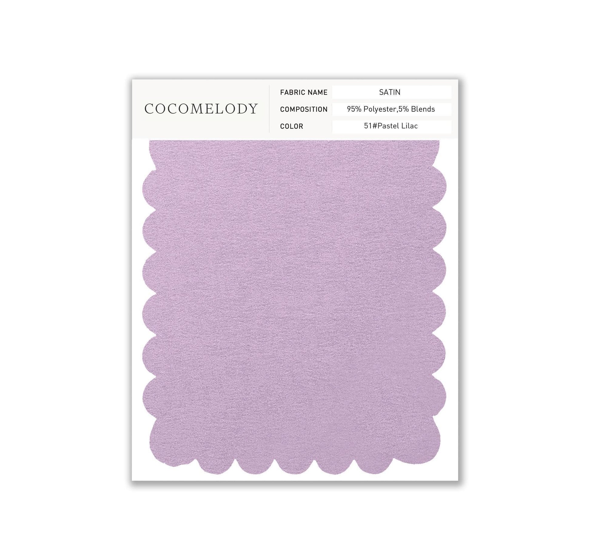 Satin Fabric Swatch in Single Color SWST16003 - COCOMELODY