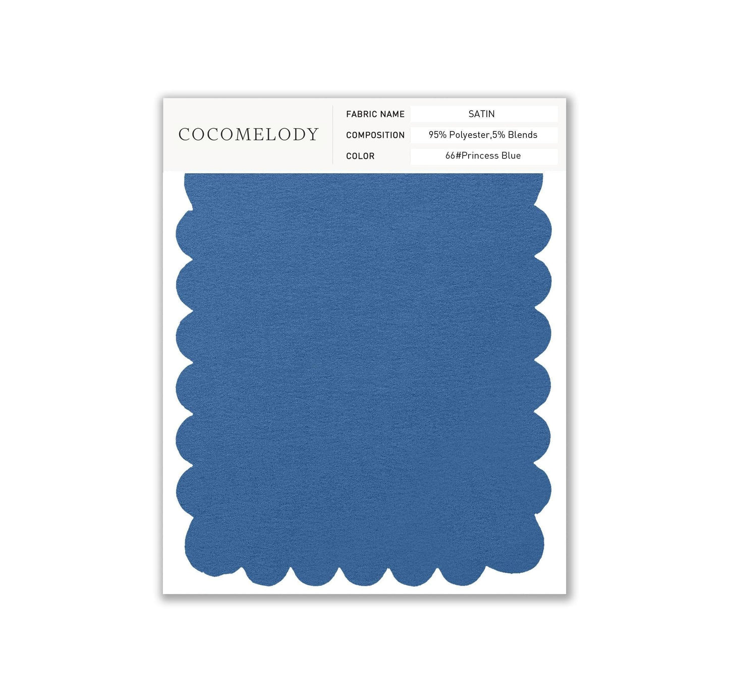 Satin Fabric Swatch in Single Color SWST16003 - COCOMELODY