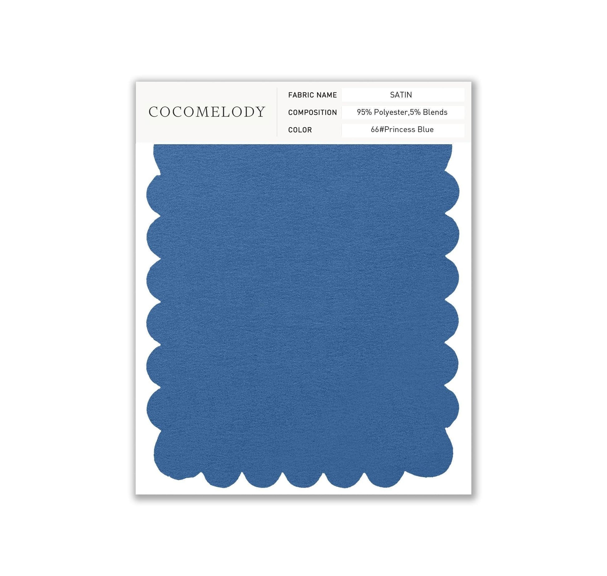 Satin Fabric Swatch in Single Color SWST16003 - COCOMELODY