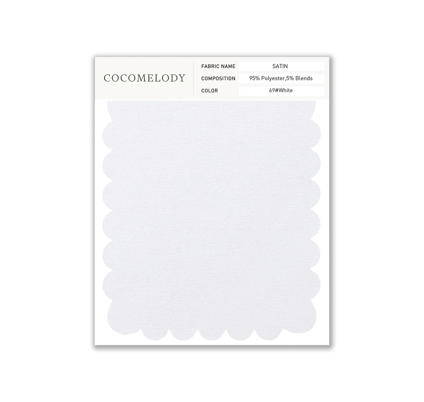 Satin Fabric Swatch in Single Color SWST16003 - COCOMELODY