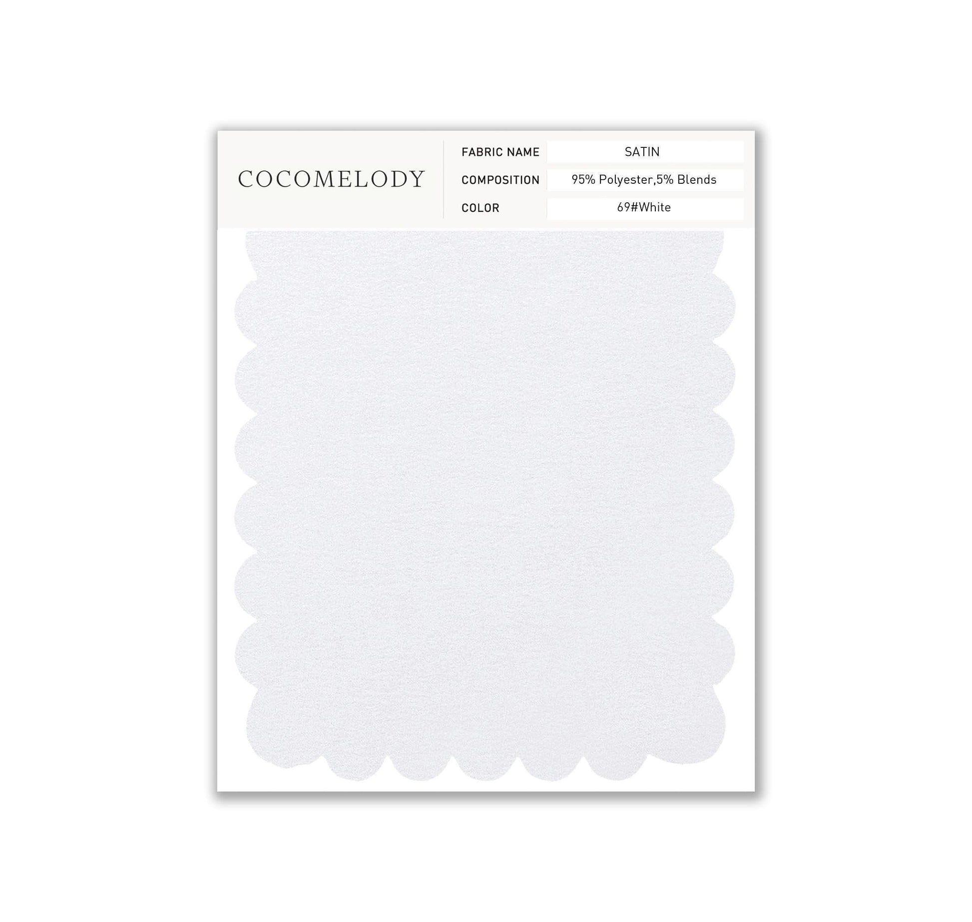 Satin Fabric Swatch in Single Color SWST16003 - COCOMELODY
