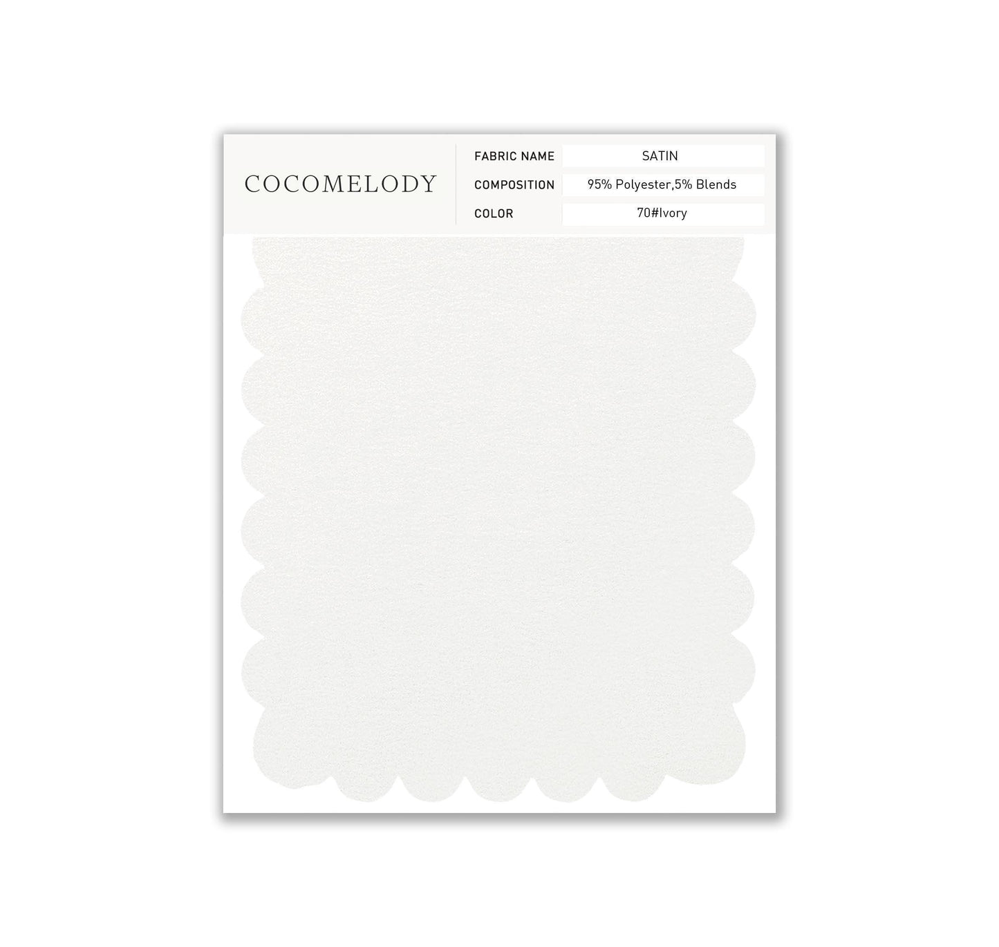 Satin Fabric Swatch in Single Color SWST16003 - COCOMELODY