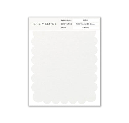 Satin Fabric Swatch in Single Color SWST16003 - COCOMELODY