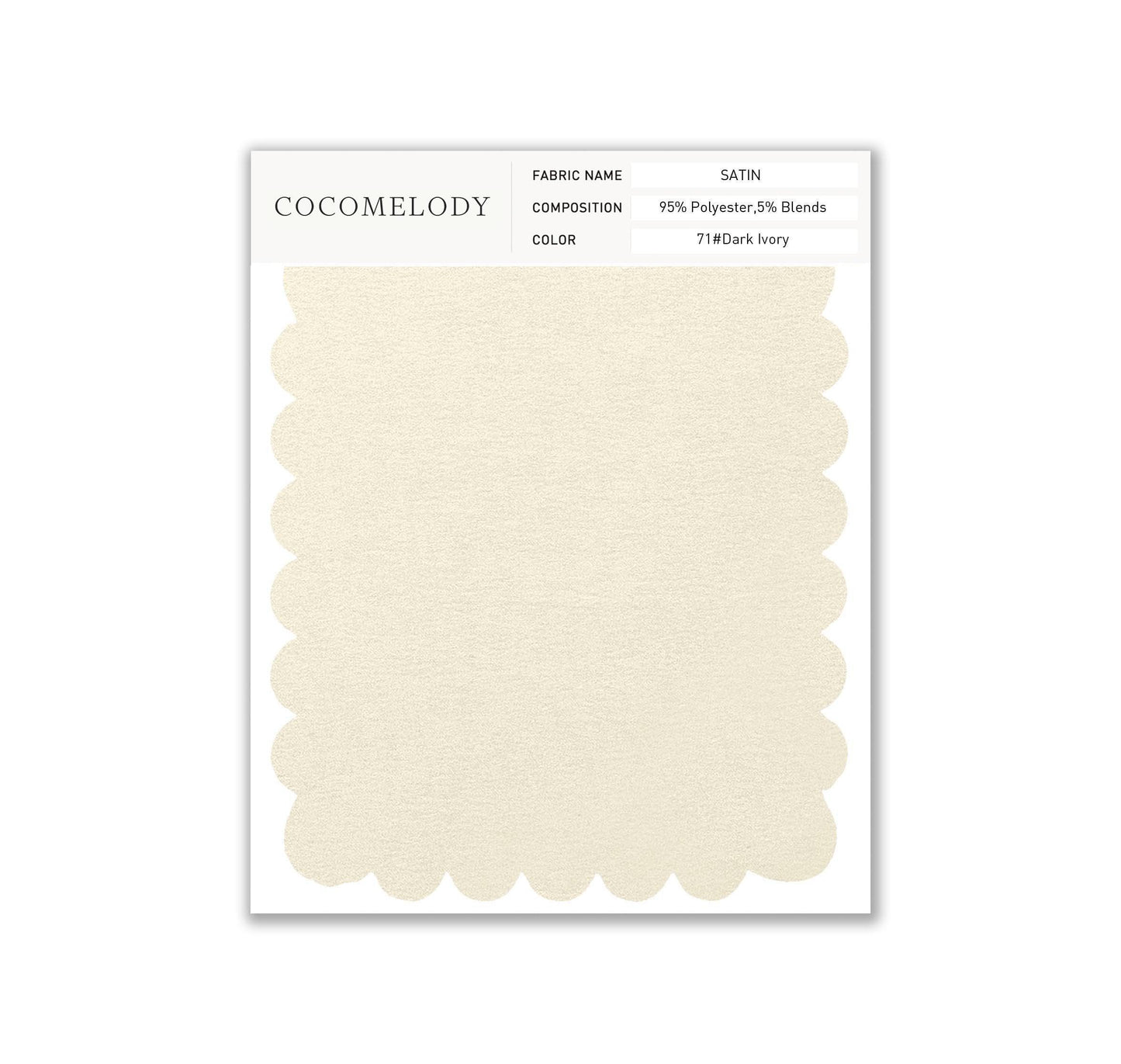 Satin Fabric Swatch in Single Color SWST16003 - COCOMELODY