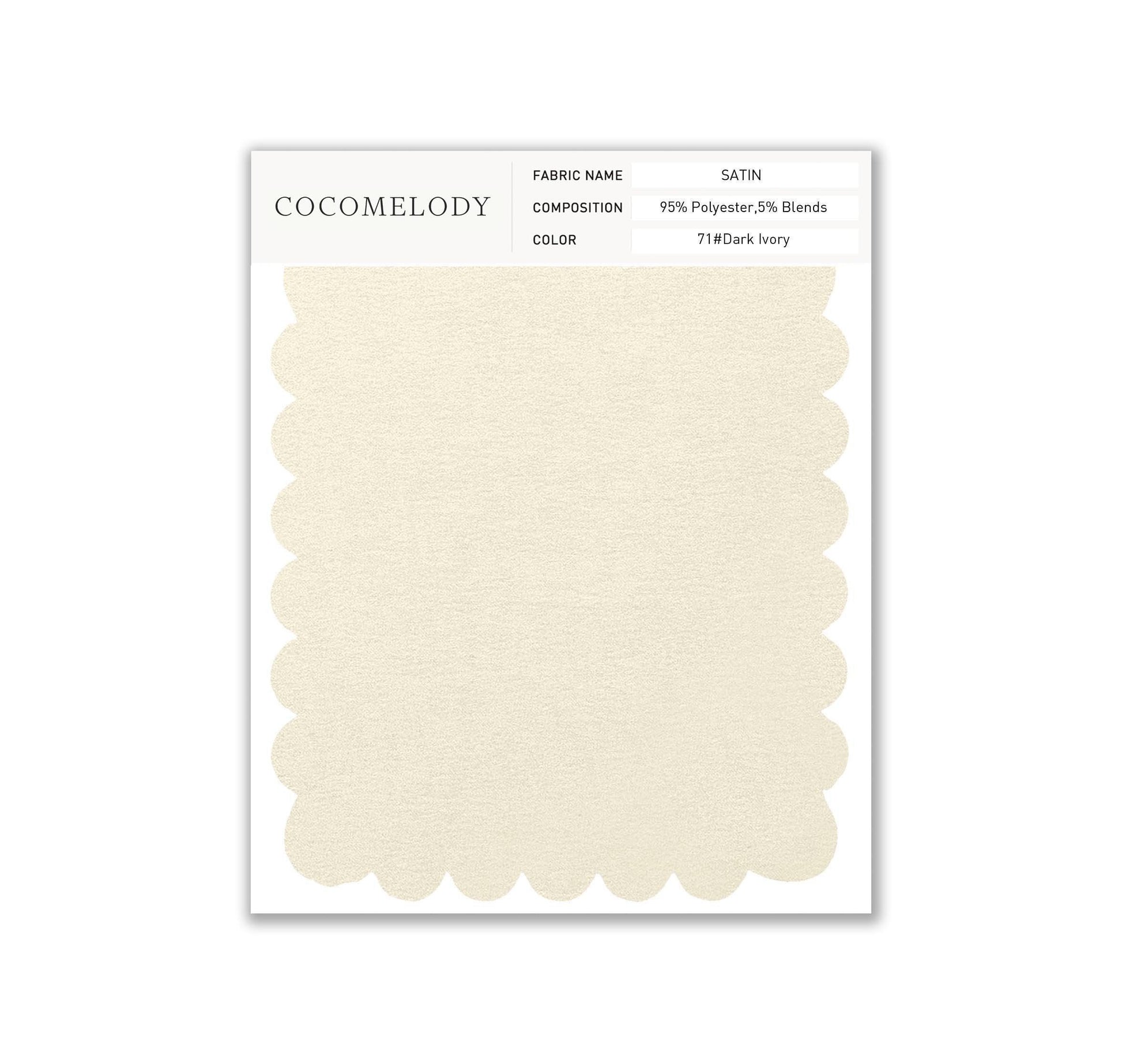 Satin Fabric Swatch in Single Color SWST16003 - COCOMELODY
