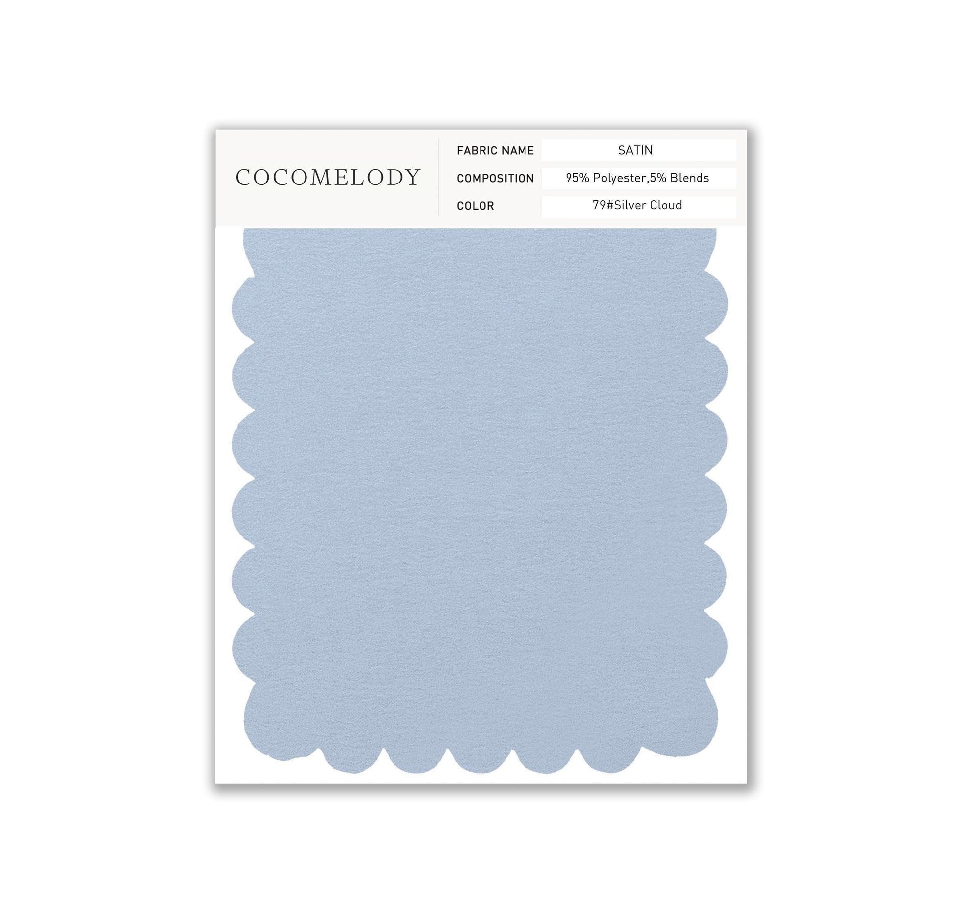 Satin Fabric Swatch in Single Color SWST16003 - COCOMELODY