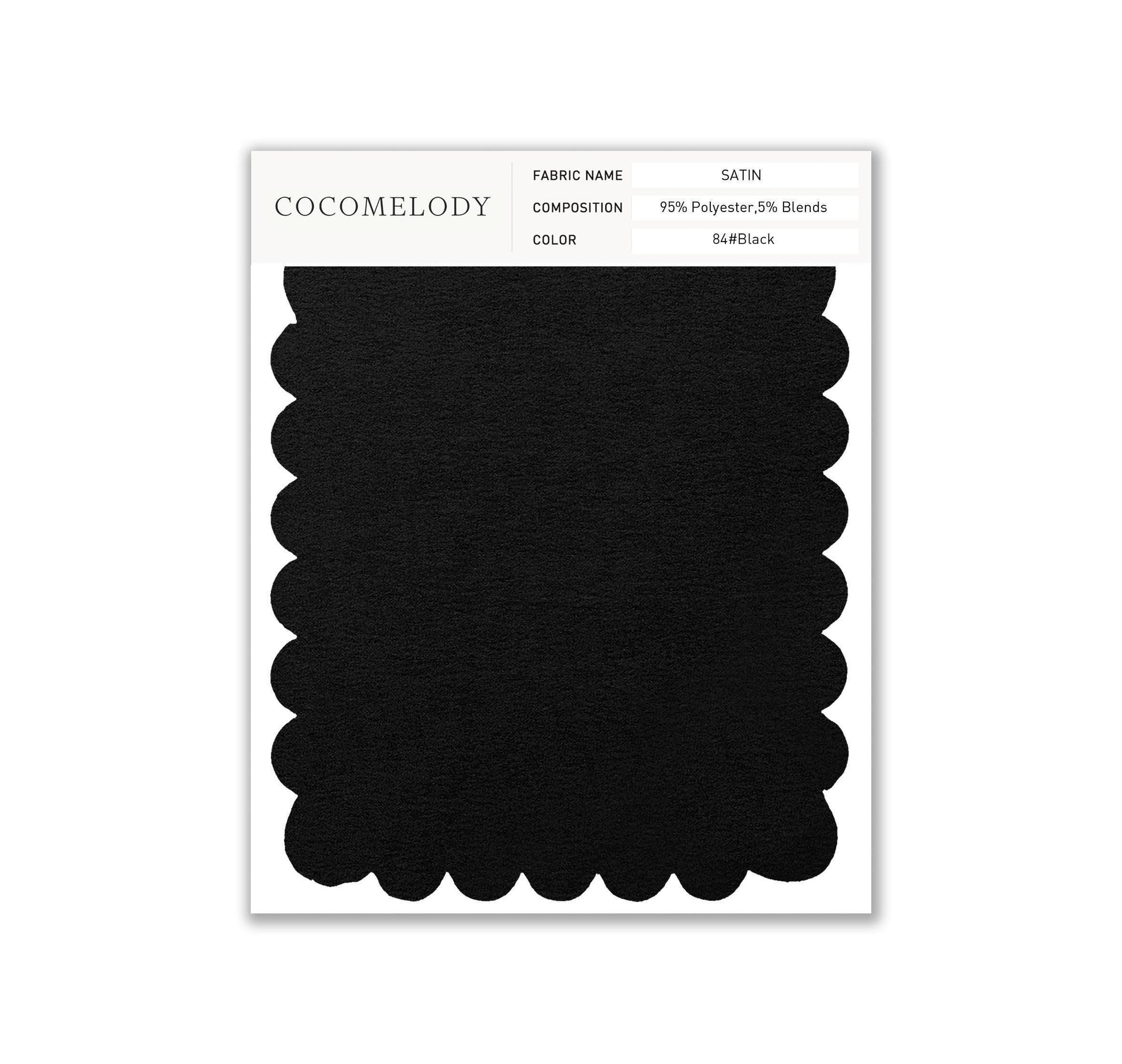Satin Fabric Swatch in Single Color SWST16003 - COCOMELODY
