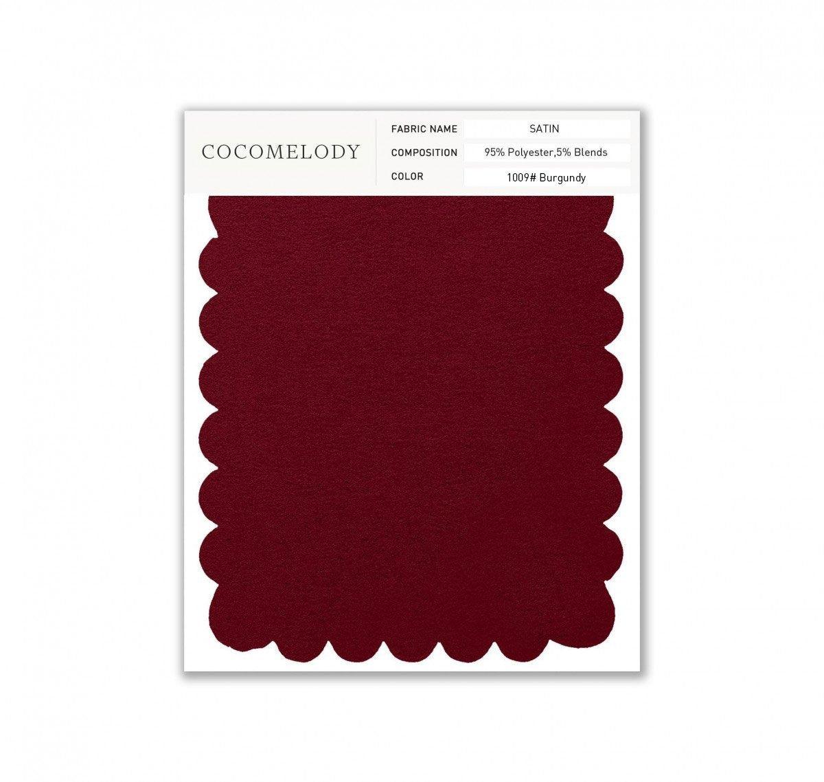 Satin Fabric Swatch in Single Color SWST16003 - COCOMELODY