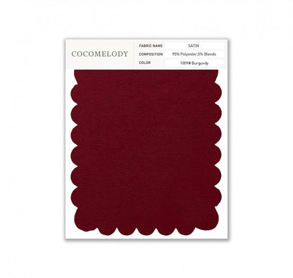 Satin Fabric Swatch in Single Color SWST16003 - COCOMELODY