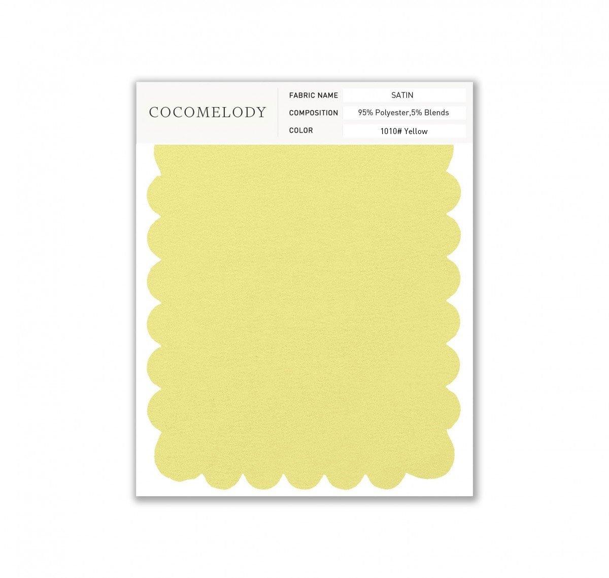 Satin Fabric Swatch in Single Color SWST16003 - COCOMELODY