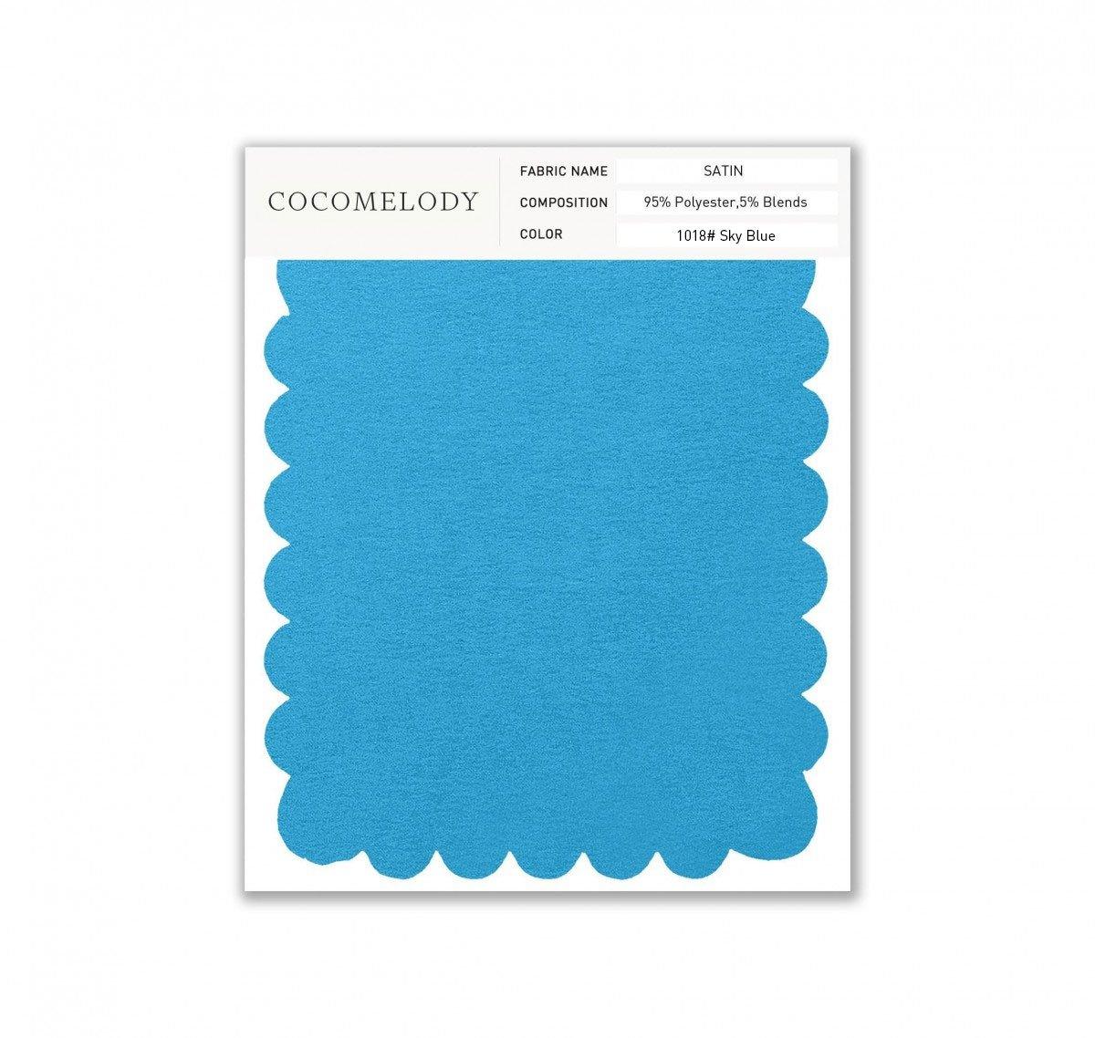 Satin Fabric Swatch in Single Color SWST16003 - COCOMELODY