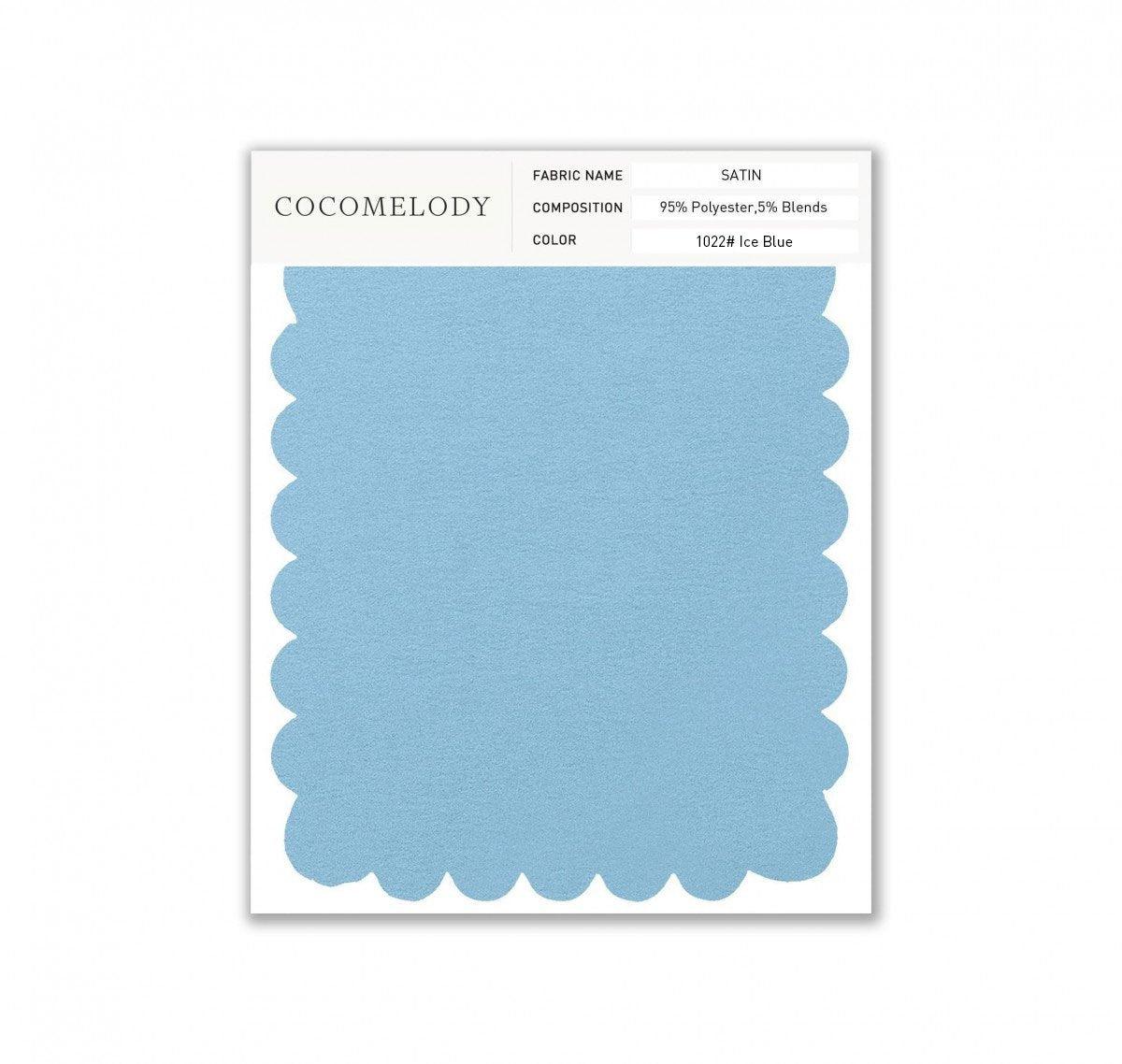 Satin Fabric Swatch in Single Color SWST16003 - COCOMELODY