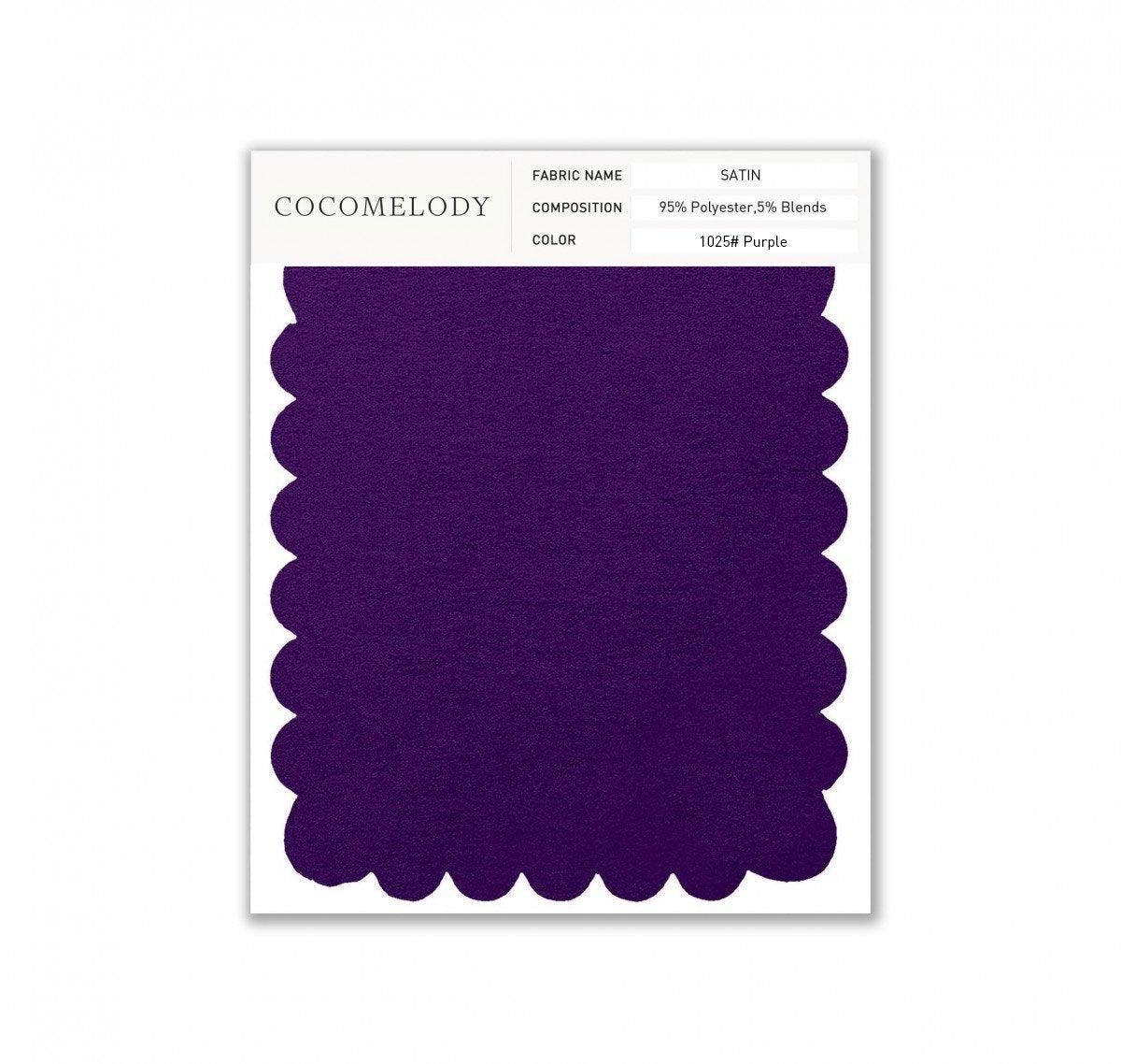 Satin Fabric Swatch in Single Color SWST16003 - COCOMELODY
