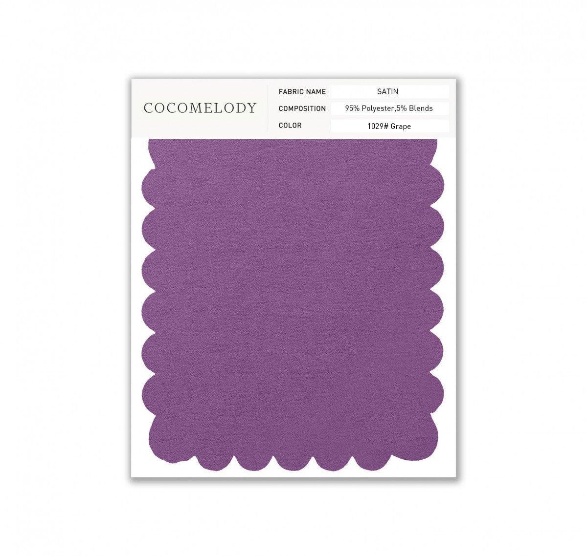 Satin Fabric Swatch in Single Color SWST16003 - COCOMELODY