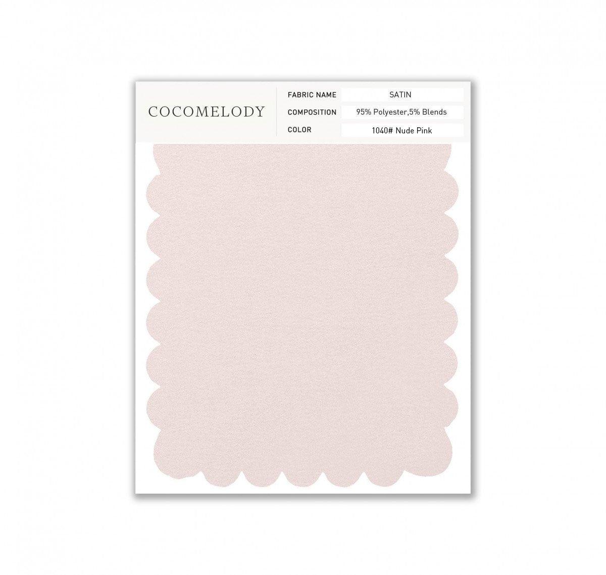 Satin Fabric Swatch in Single Color SWST16003 - COCOMELODY