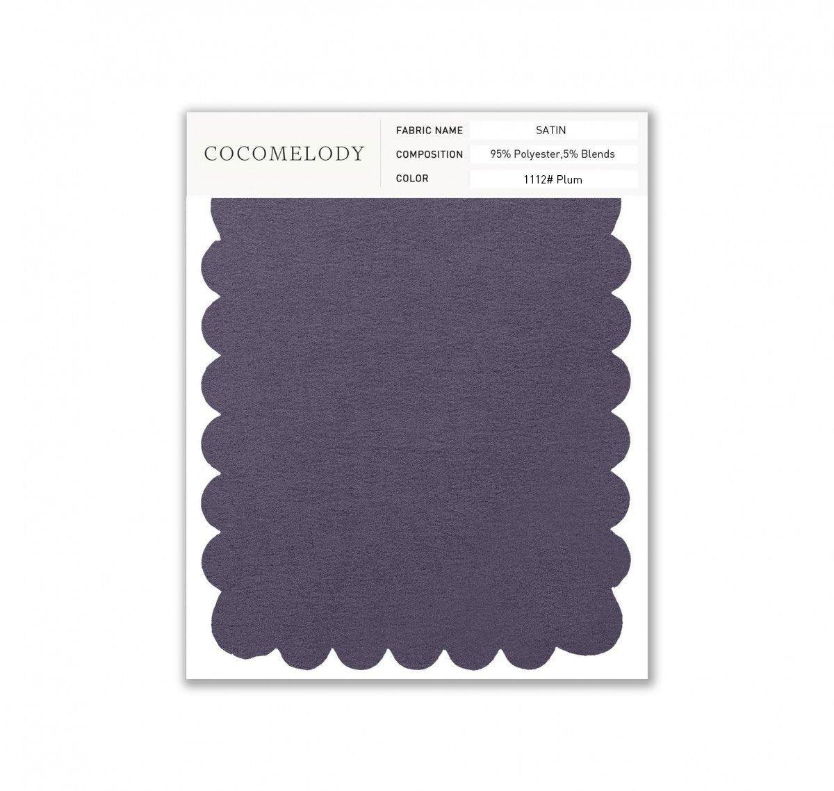 Satin Fabric Swatch in Single Color SWST16003 - COCOMELODY