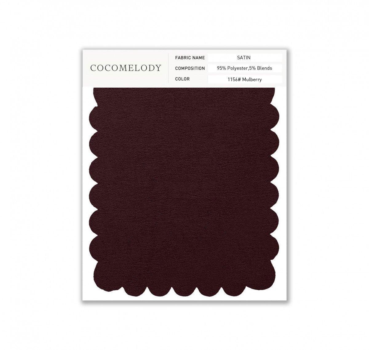 Satin Fabric Swatch in Single Color SWST16003 - COCOMELODY