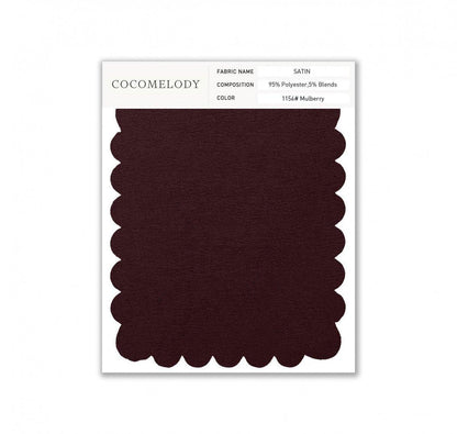 Satin Fabric Swatch in Single Color SWST16003 - COCOMELODY
