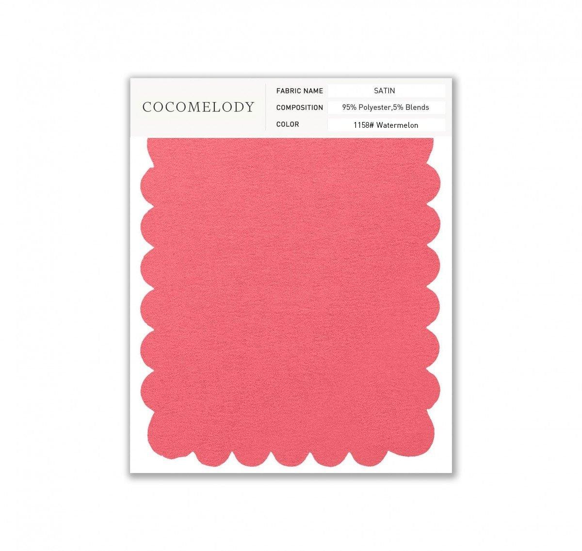 Satin Fabric Swatch in Single Color SWST16003 - COCOMELODY