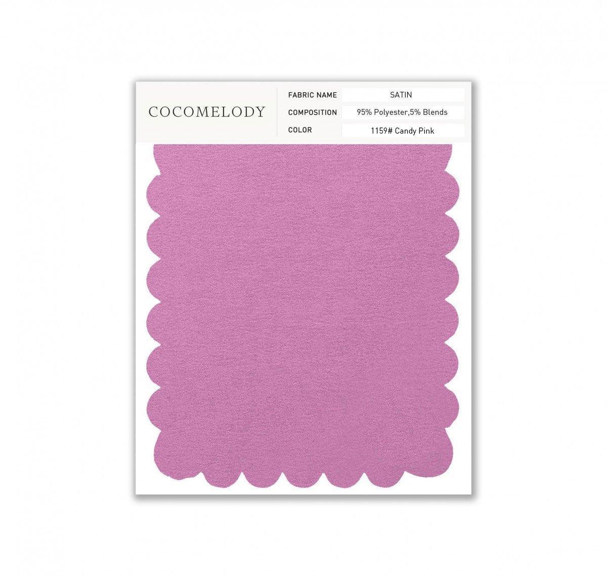 Satin Fabric Swatch in Single Color SWST16003 - COCOMELODY