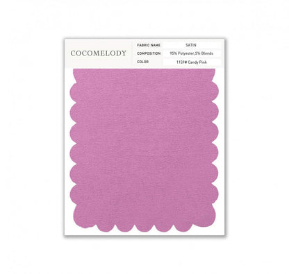 Satin Fabric Swatch in Single Color SWST16003 - COCOMELODY