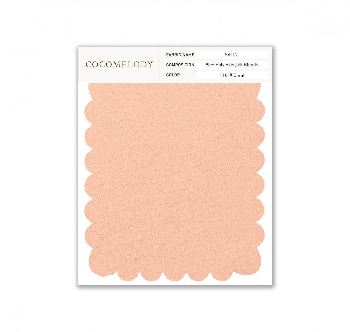 Satin Fabric Swatch in Single Color SWST16003 - COCOMELODY