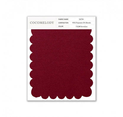 Satin Fabric Swatch in Single Color SWST16003 - COCOMELODY