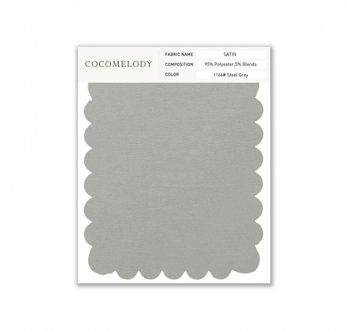Satin Fabric Swatch in Single Color SWST16003 - COCOMELODY