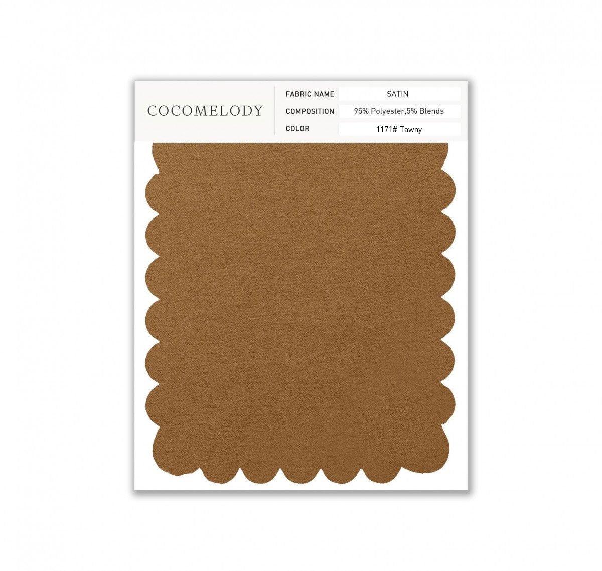 Satin Fabric Swatch in Single Color SWST16003 - COCOMELODY
