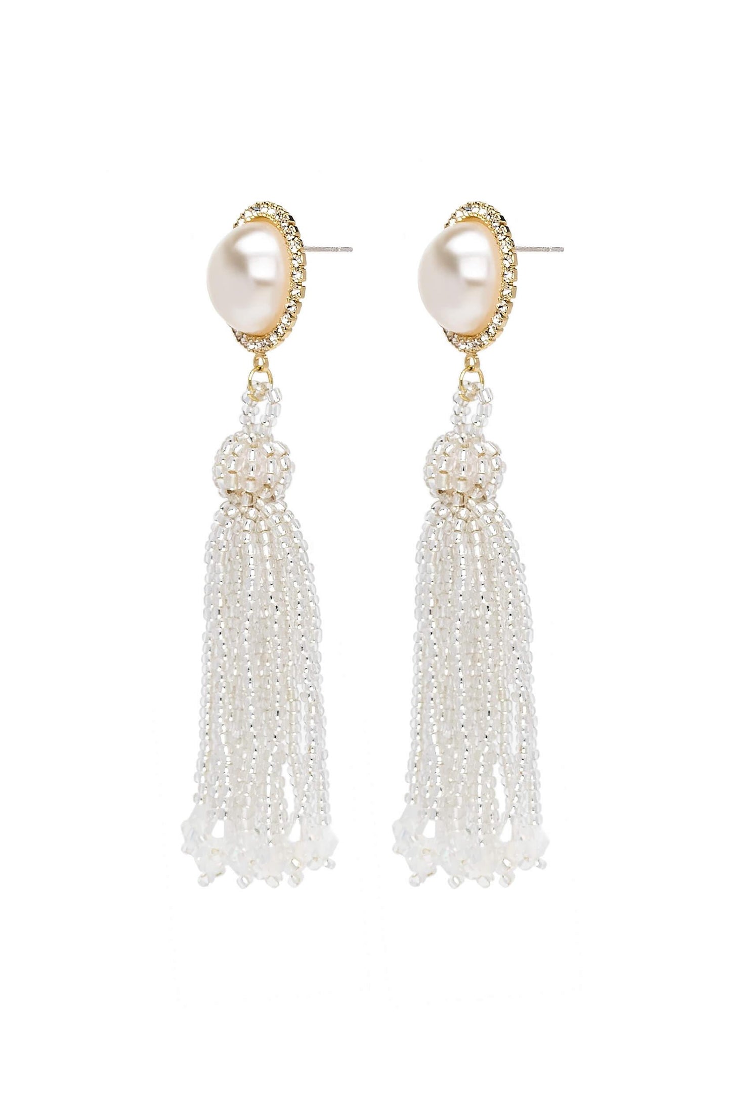 Alloy Earrings with Imitation Pearl CE0124 - COCOMELODY