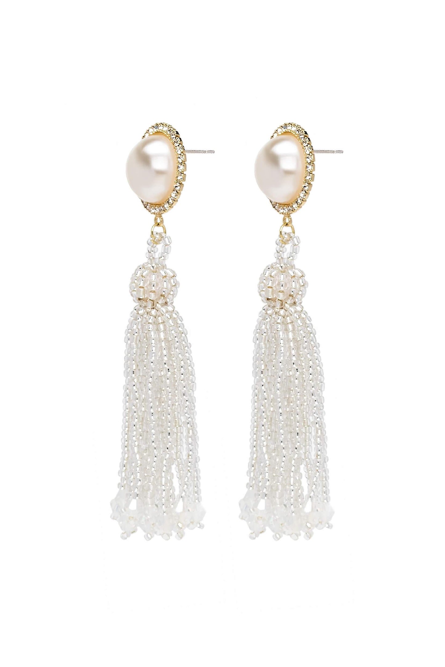 Alloy Earrings with Imitation Pearl CE0124