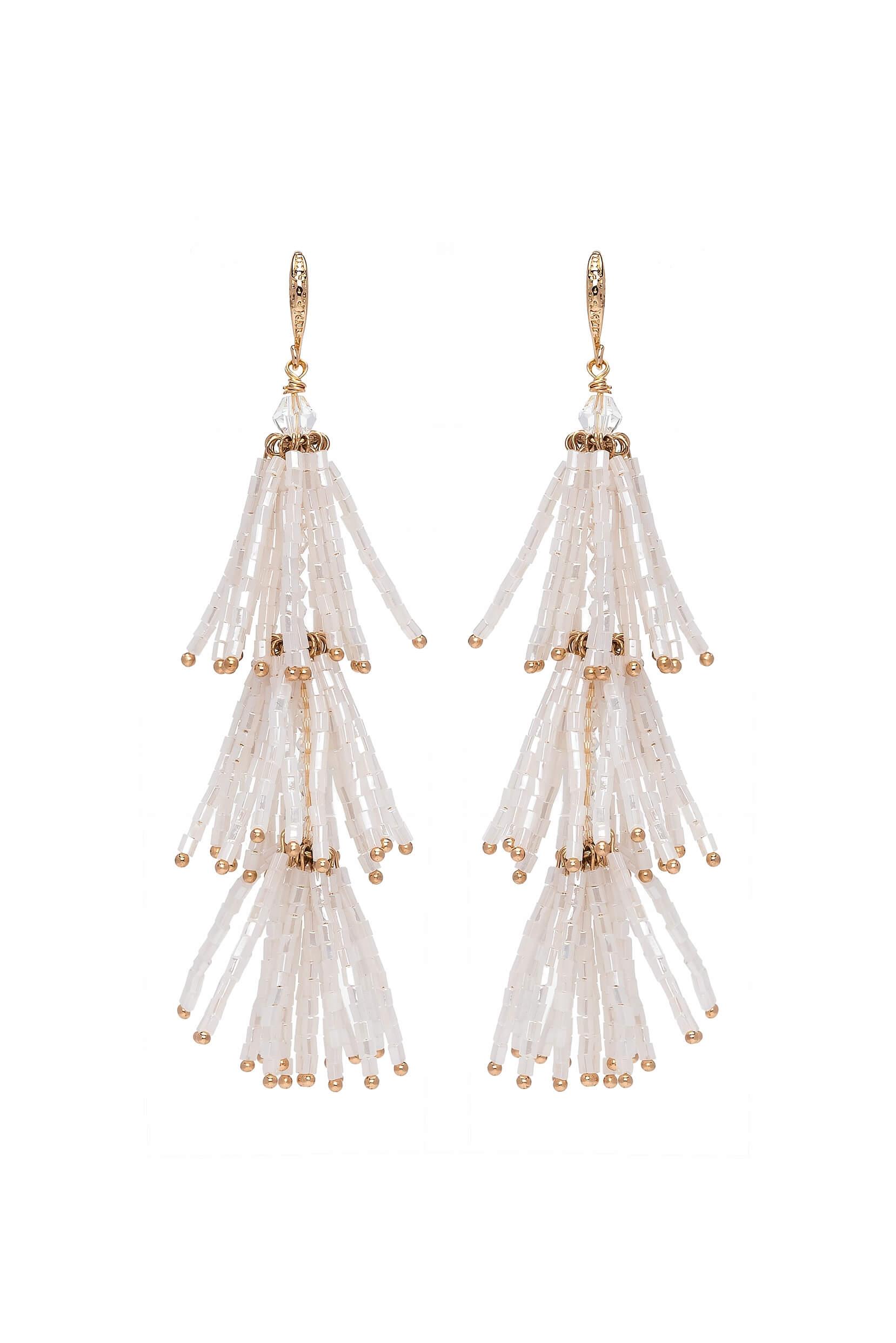 Alloy Earrings with Crystals Beading CE0125 - COCOMELODY