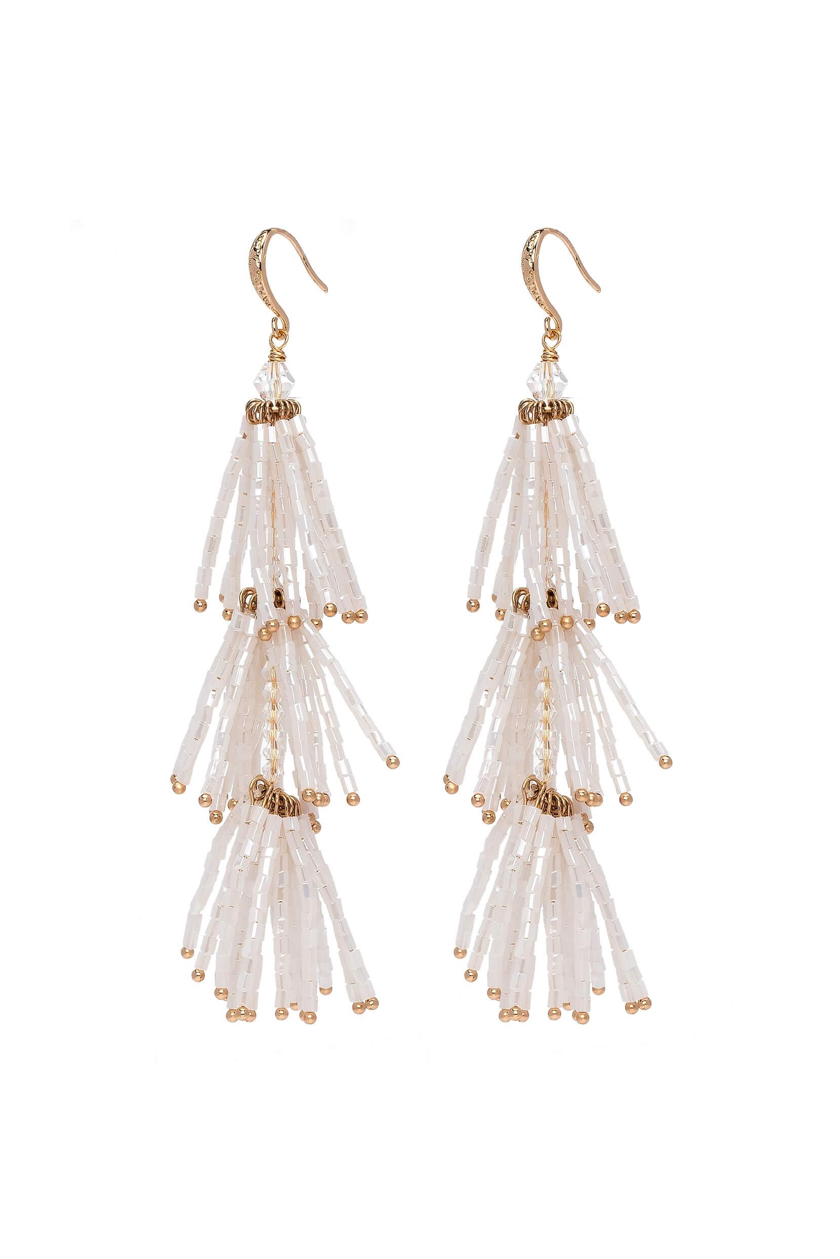 Alloy Earrings with Crystals Beading CE0125 - COCOMELODY