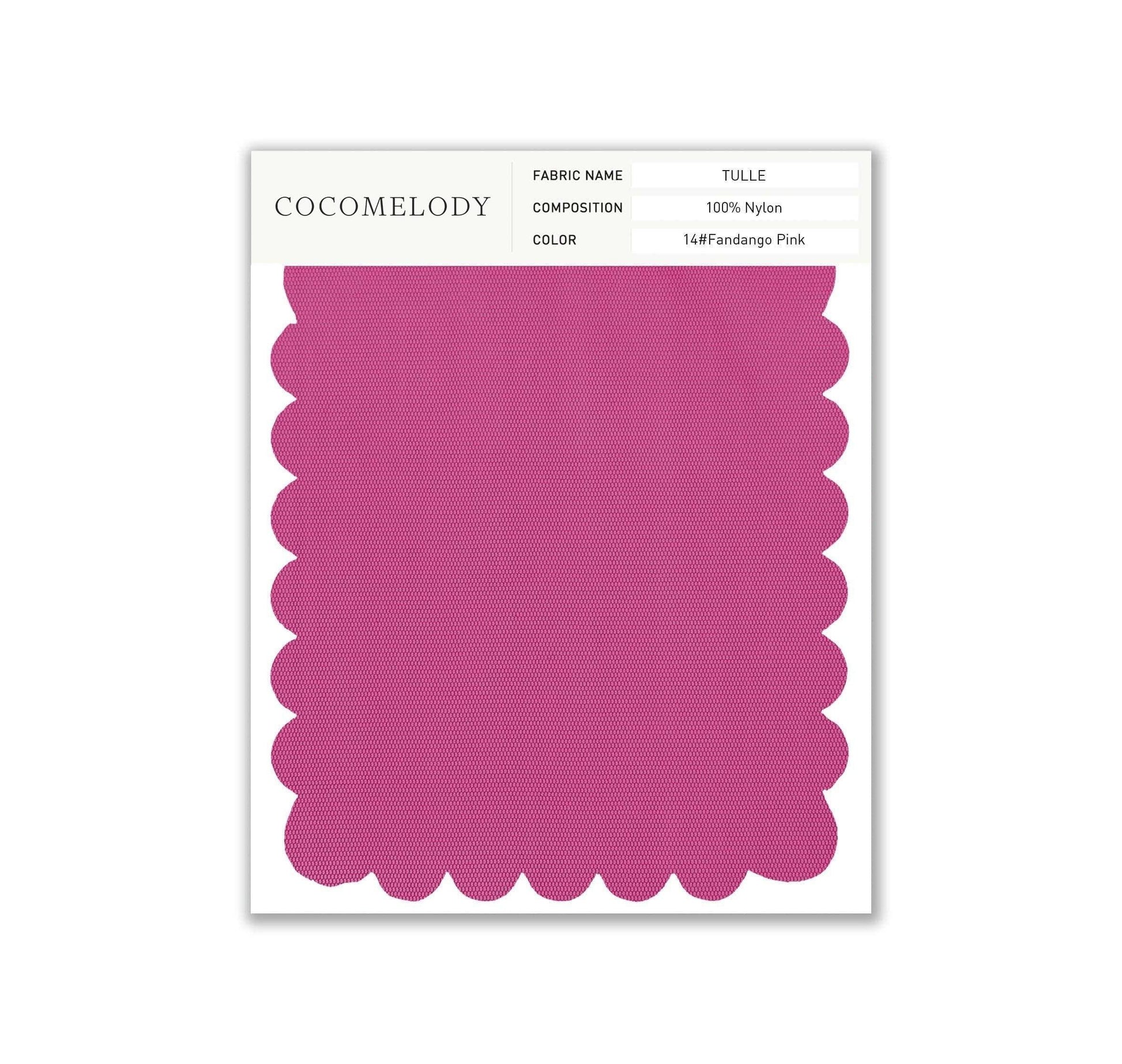 Tulle Fabric Swatch in Single Color SWTU16002 - COCOMELODY