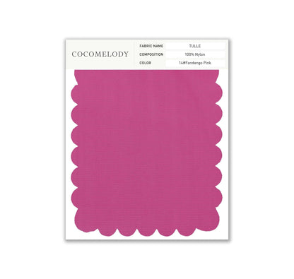 Tulle Fabric Swatch in Single Color SWTU16002 - COCOMELODY