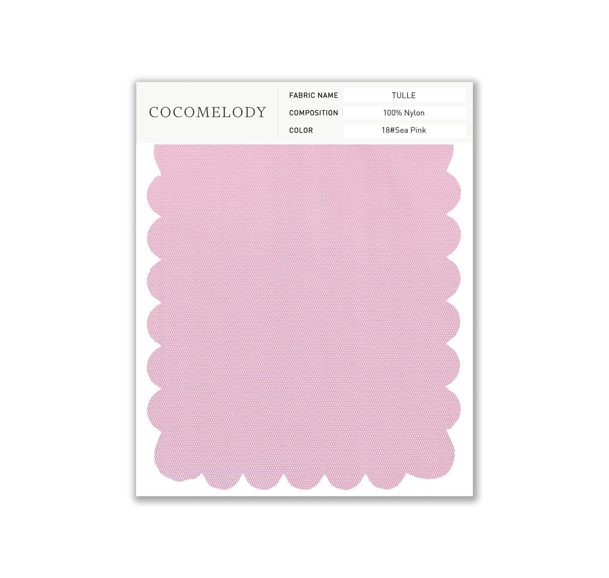 Tulle Fabric Swatch in Single Color SWTU16002 - COCOMELODY
