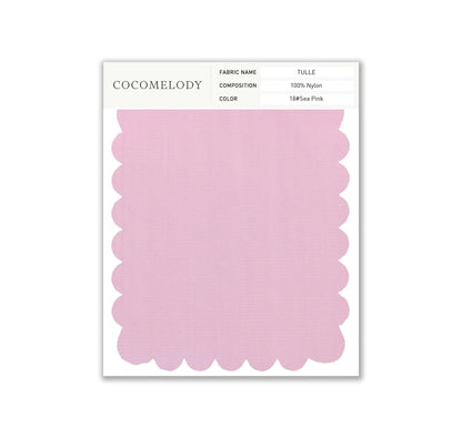 Tulle Fabric Swatch in Single Color SWTU16002 - COCOMELODY