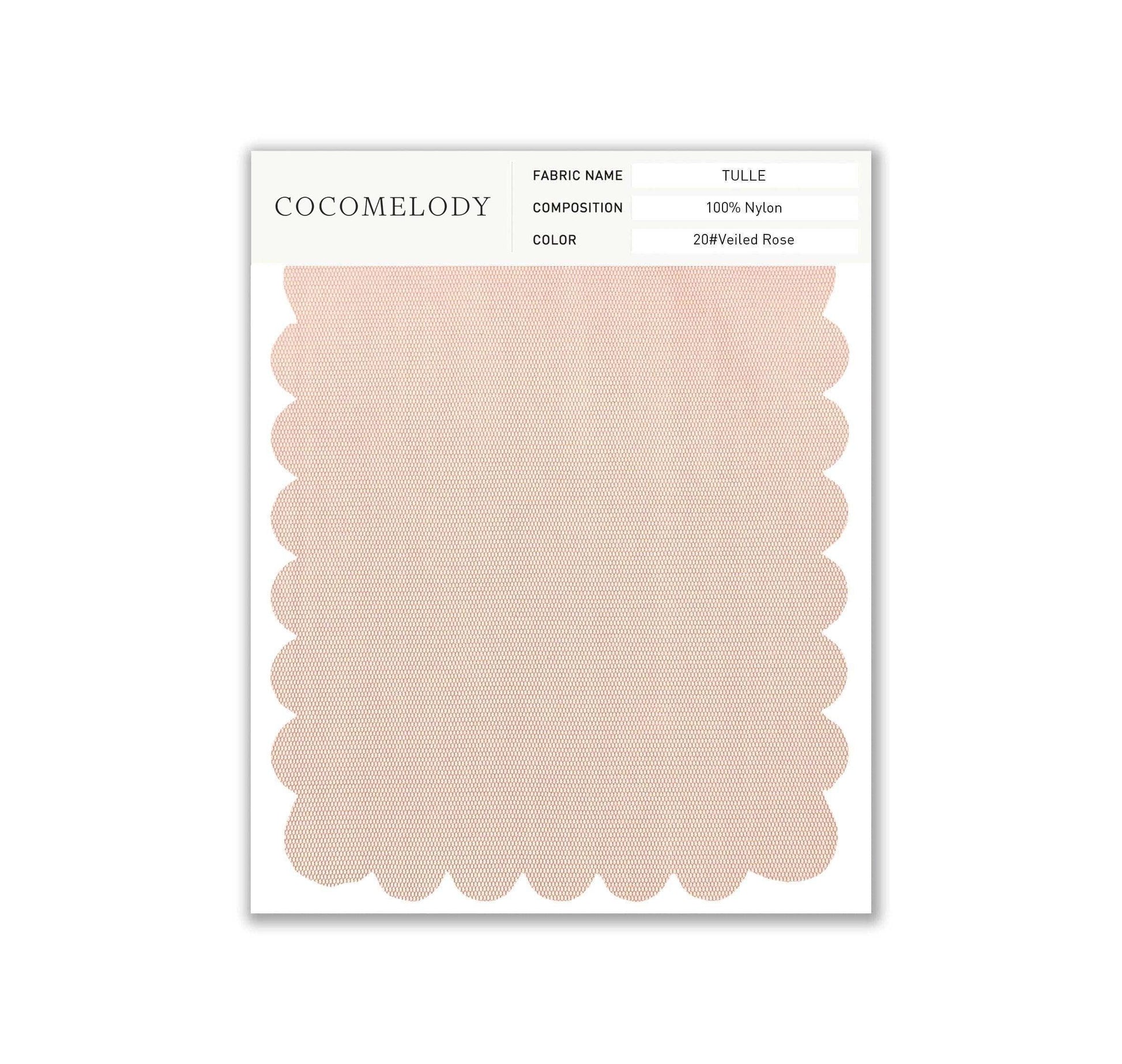 Tulle Fabric Swatch in Single Color SWTU16002 - COCOMELODY