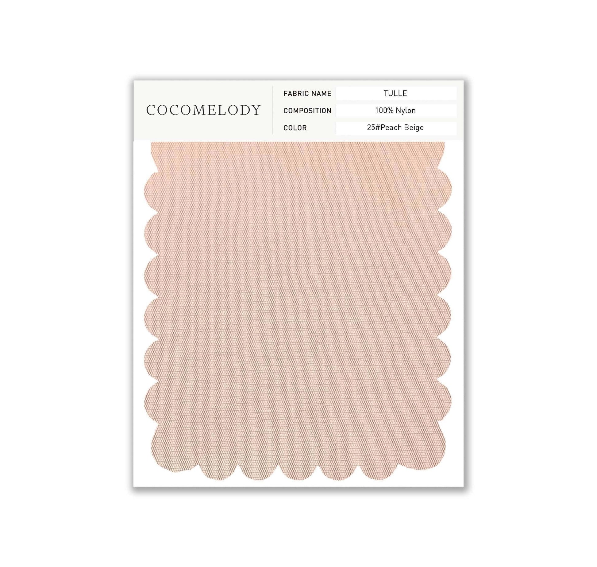 Tulle Fabric Swatch in Single Color SWTU16002 - COCOMELODY