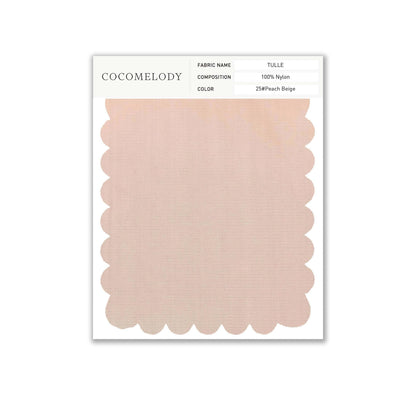 Tulle Fabric Swatch in Single Color SWTU16002 - COCOMELODY