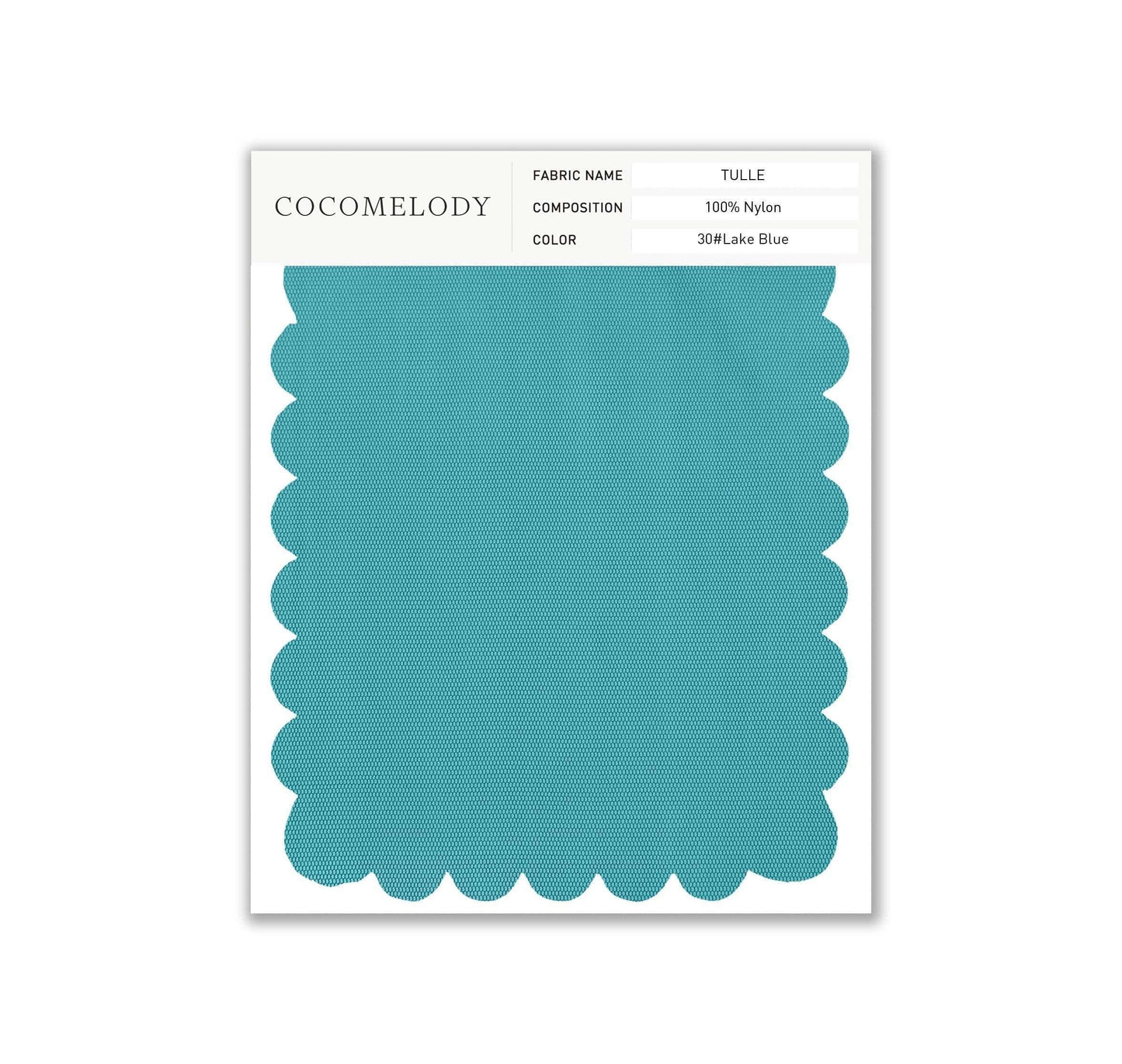 Tulle Fabric Swatch in Single Color SWTU16002