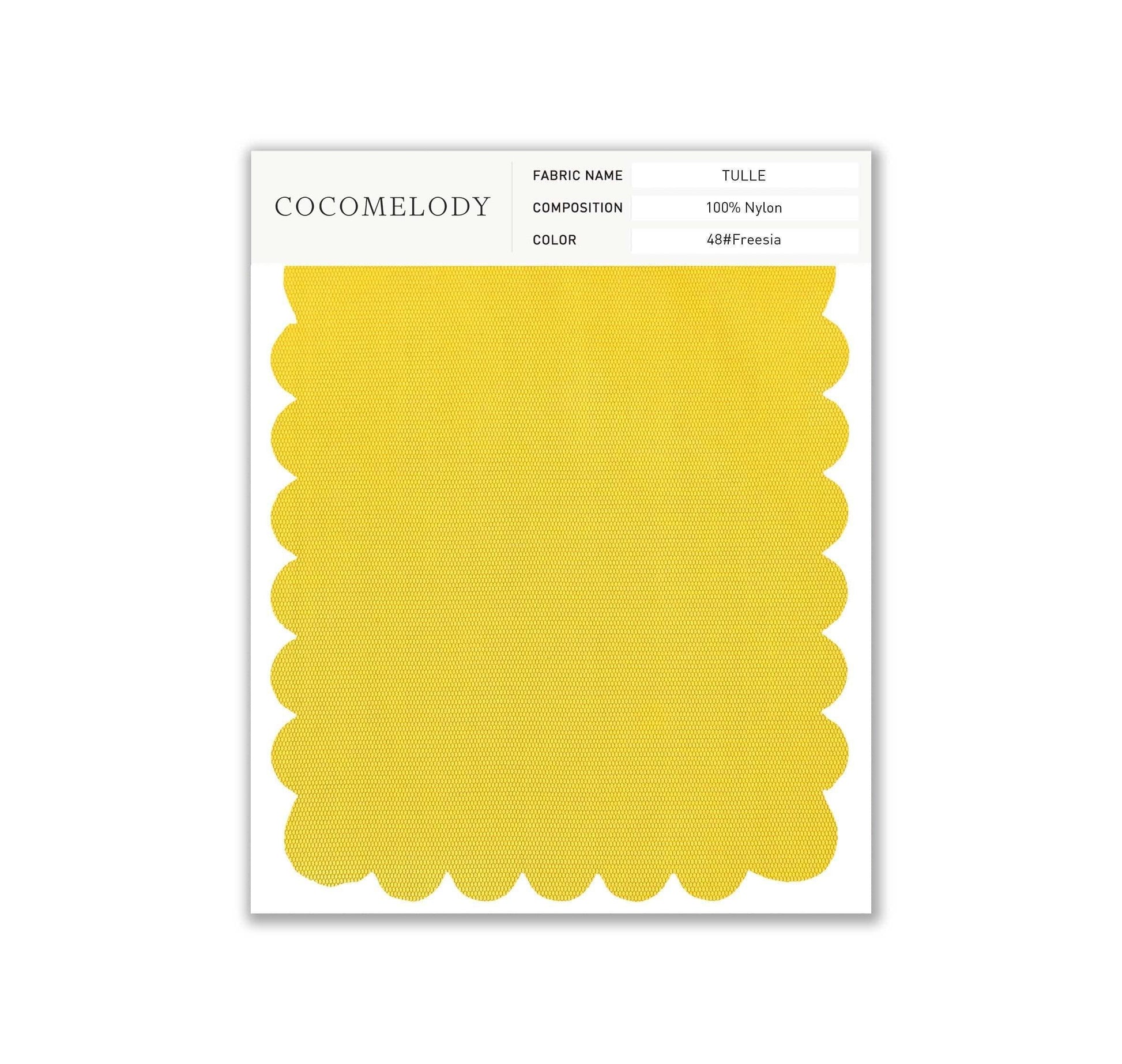 Tulle Fabric Swatch in Single Color SWTU16002 - COCOMELODY